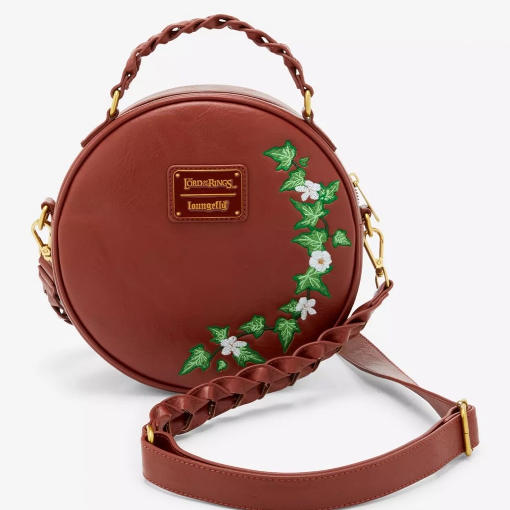 Loungefly The Lord of the Rings Floral Hobbit Door Figural Crossbody Bag - Picture 4 of 6